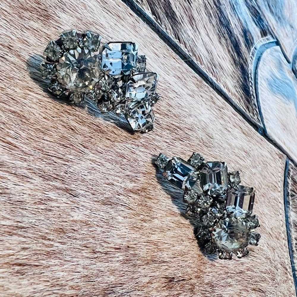 Vintage Wedding Rhinestone Studded Earrings and B… - image 3