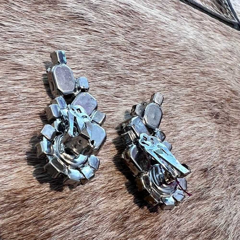 Vintage Wedding Rhinestone Studded Earrings and B… - image 4