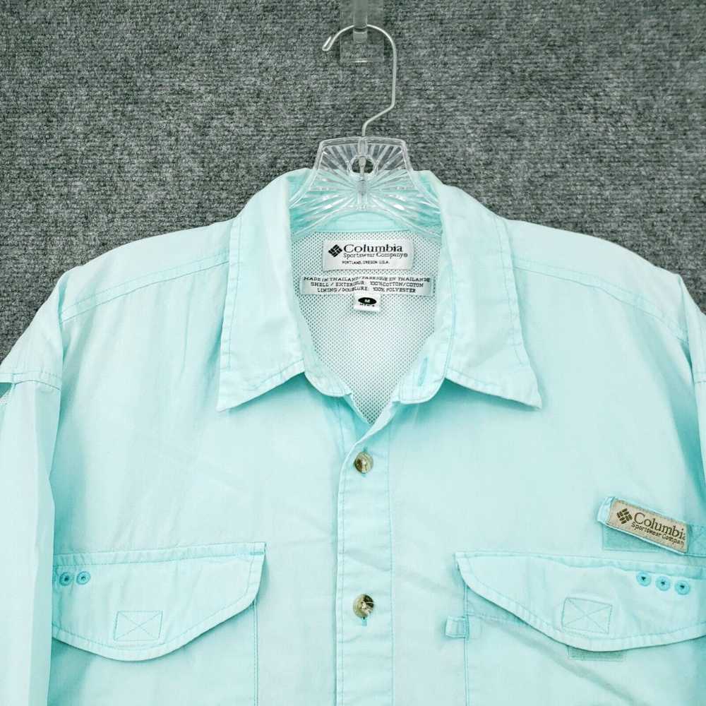 Vintage Columbia Button Up Shirt Mens M Medium Bl… - image 3