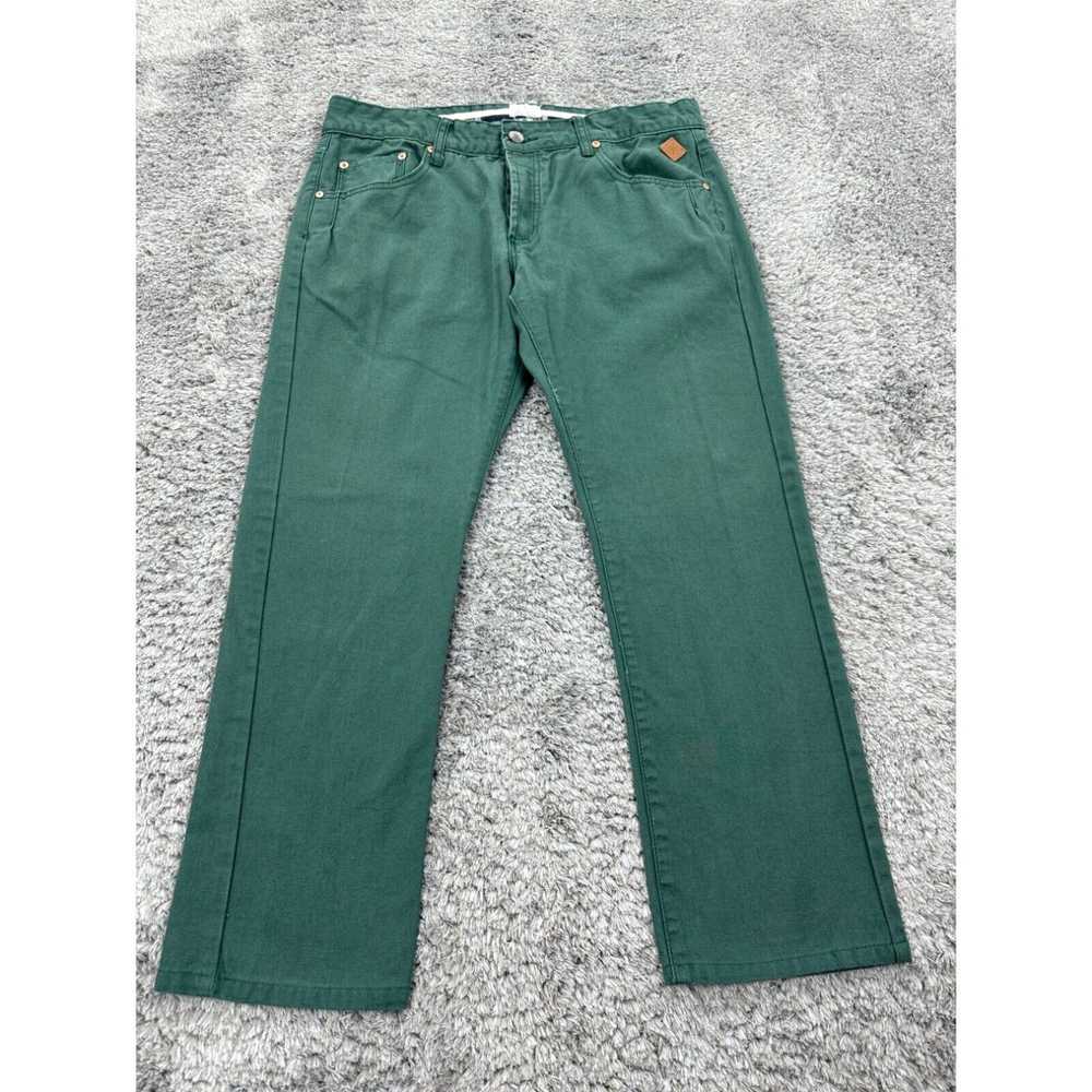 Vintage BC London Jeans Mens 36R Green Button Fly… - image 1