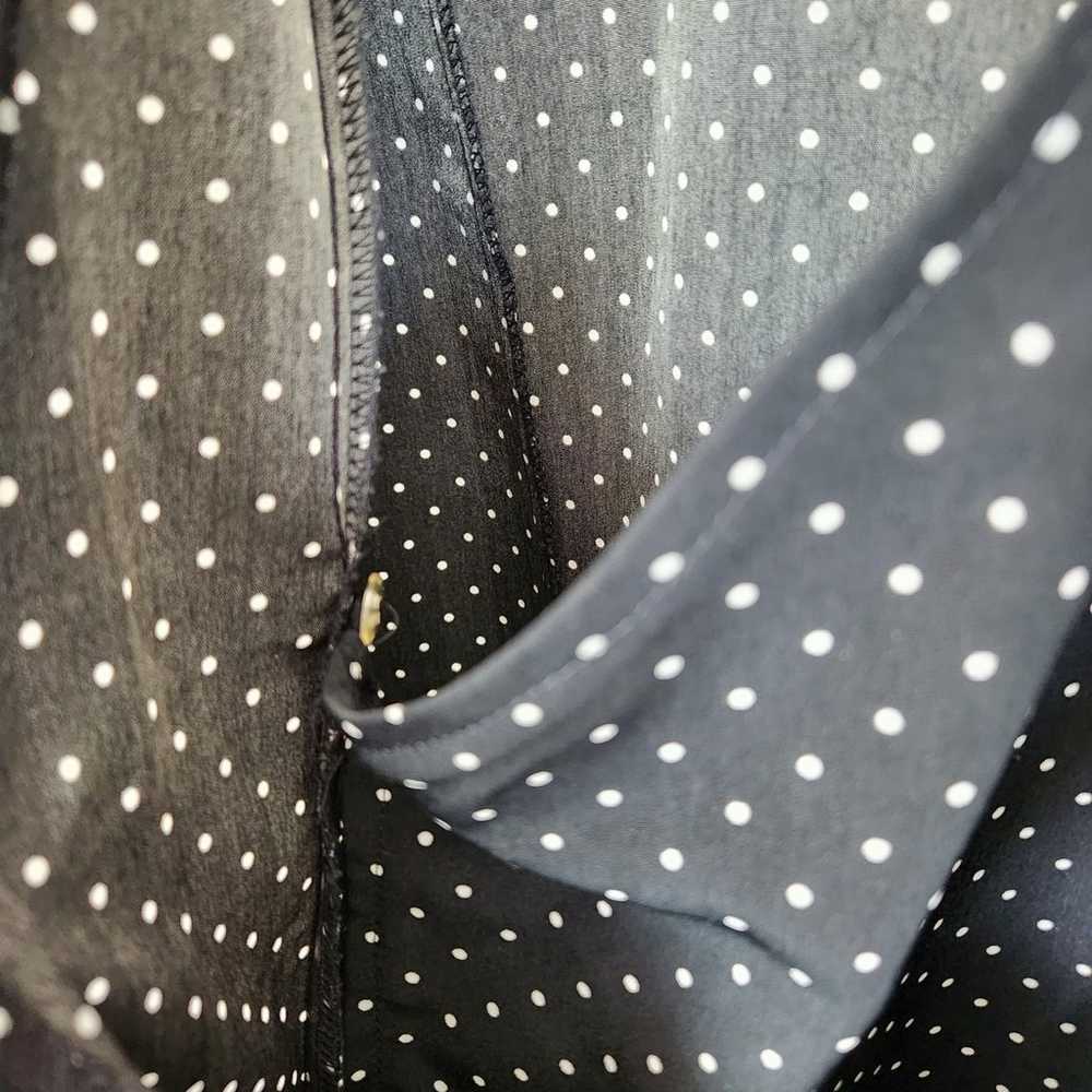 Vintage Basic Editions Black Polka Dot Wrap Dress… - image 11