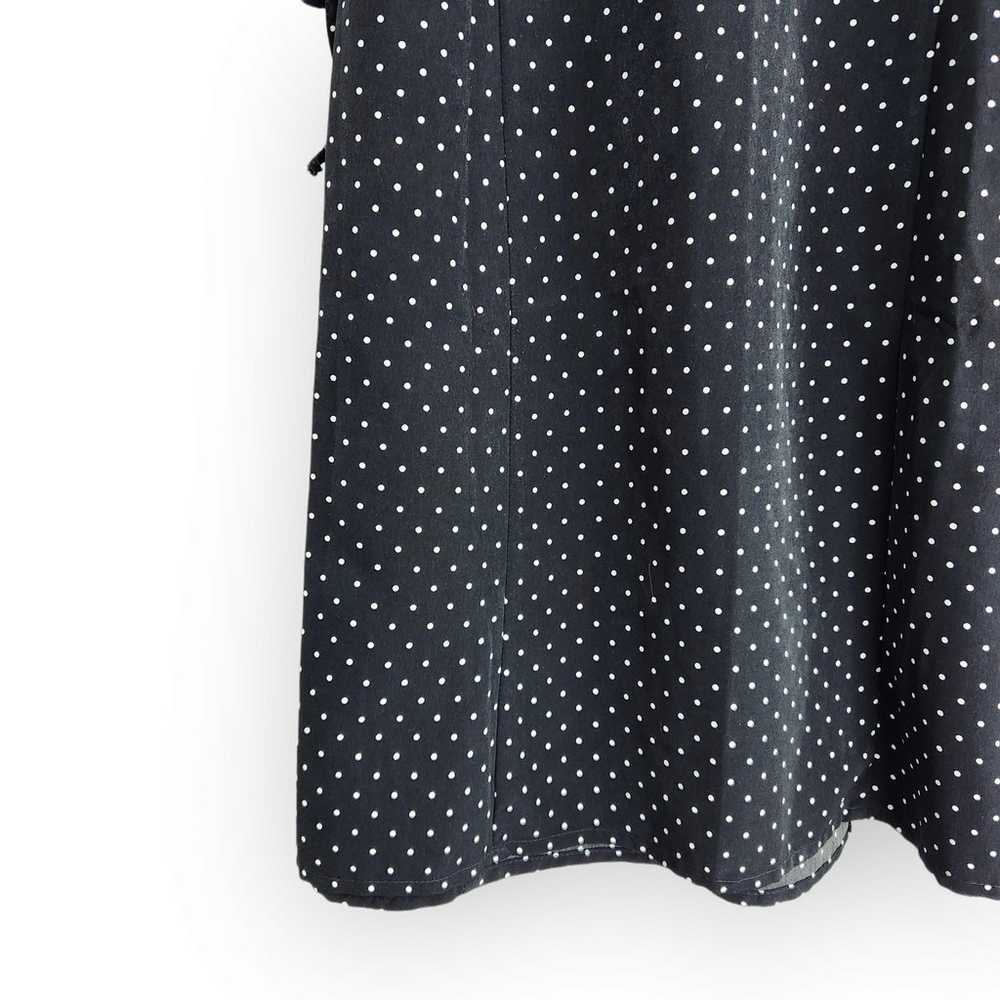 Vintage Basic Editions Black Polka Dot Wrap Dress… - image 5