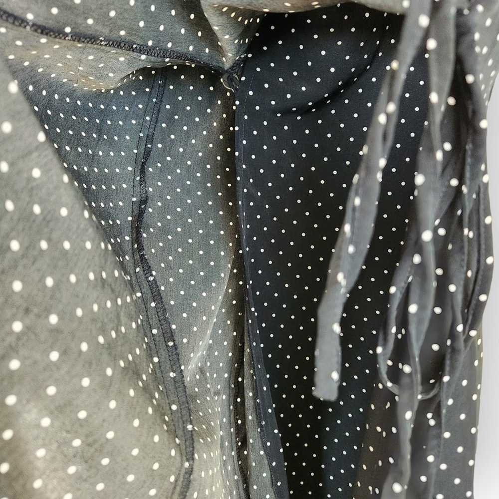 Vintage Basic Editions Black Polka Dot Wrap Dress… - image 6