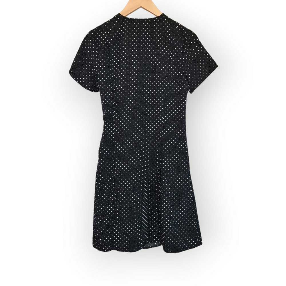 Vintage Basic Editions Black Polka Dot Wrap Dress… - image 7