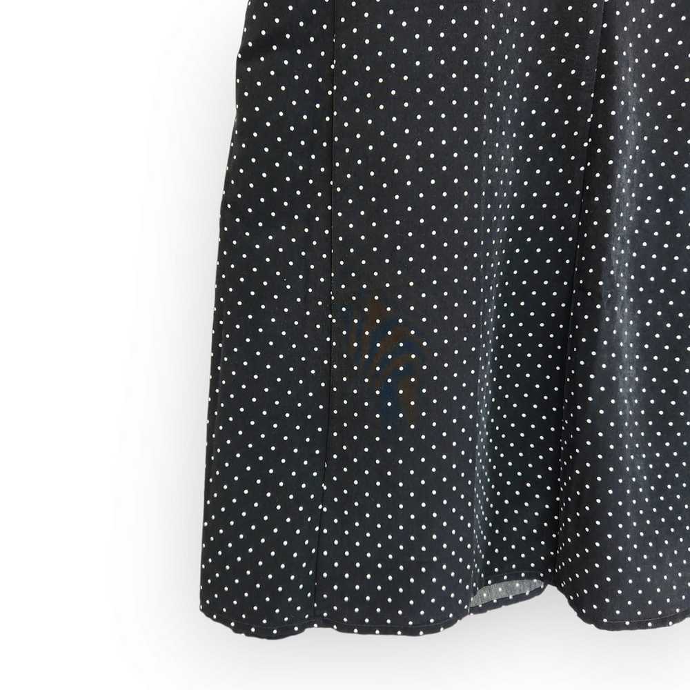 Vintage Basic Editions Black Polka Dot Wrap Dress… - image 9