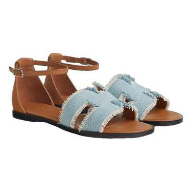 Hermès Santorini cloth sandal