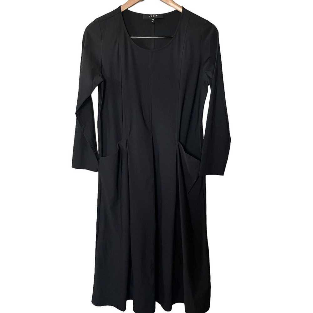 JASON Comfy USA VTG Dress Womens Black Pocket Mid… - image 1