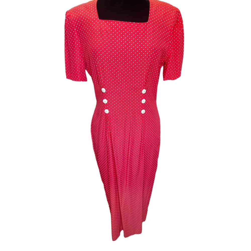 Vintage 90s does 50s My Michelle Coral Pink White… - image 1