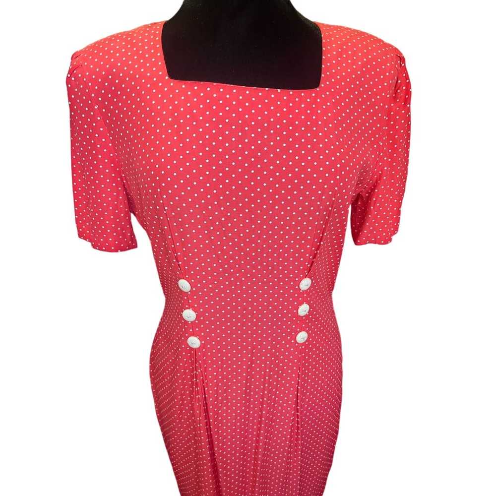Vintage 90s does 50s My Michelle Coral Pink White… - image 3