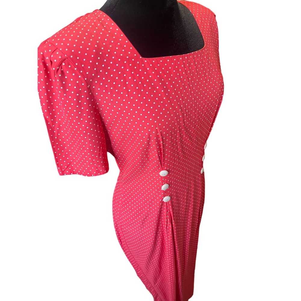 Vintage 90s does 50s My Michelle Coral Pink White… - image 5