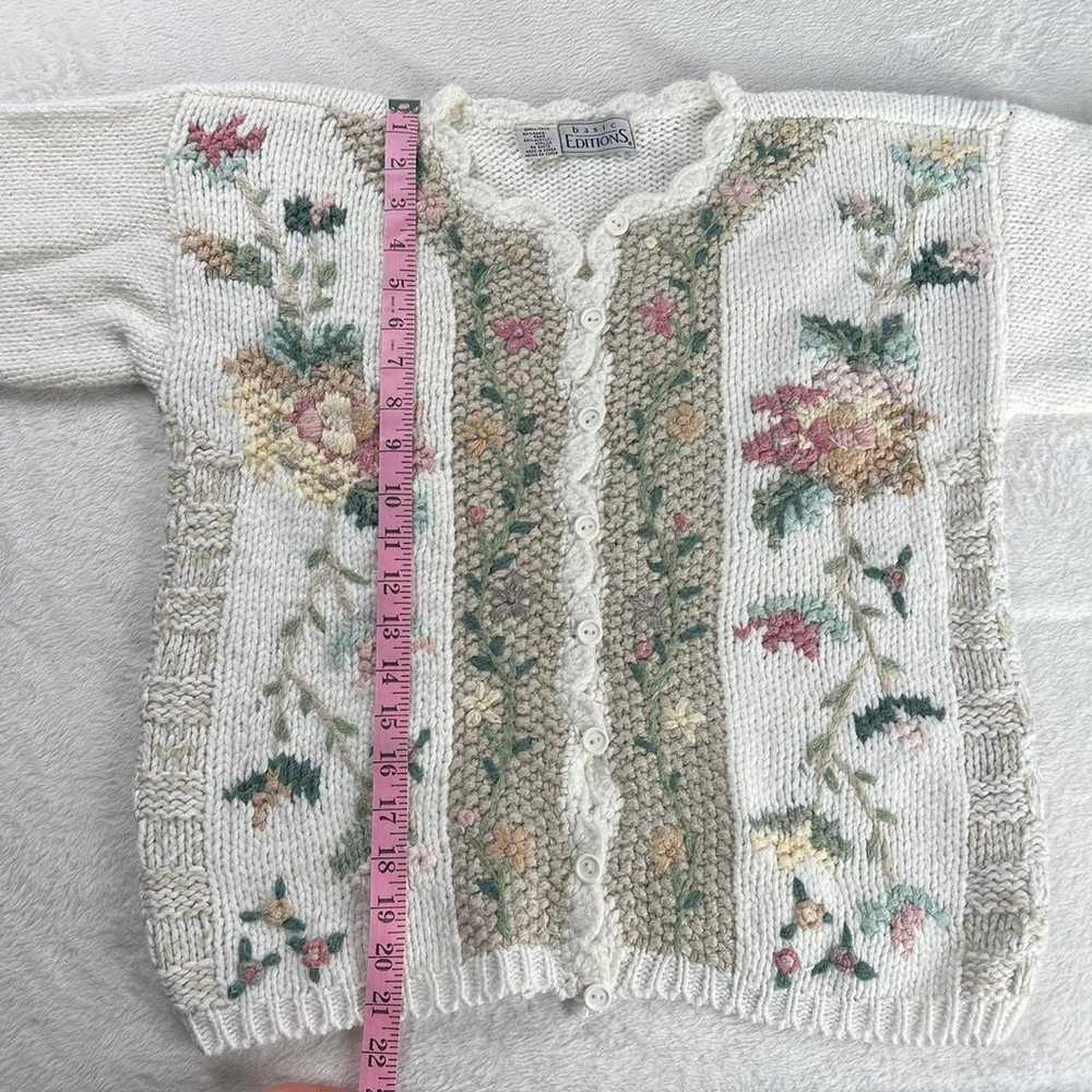 Basic Editions Women's Vintage Floral Knit Cardig… - image 5