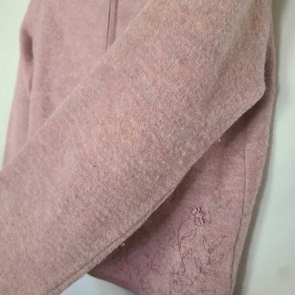 Pendleton Vintage Wool Dusty Pink Embroidered Zip… - image 3