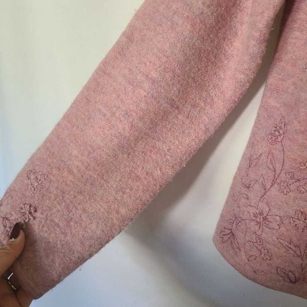 Pendleton Vintage Wool Dusty Pink Embroidered Zip… - image 4