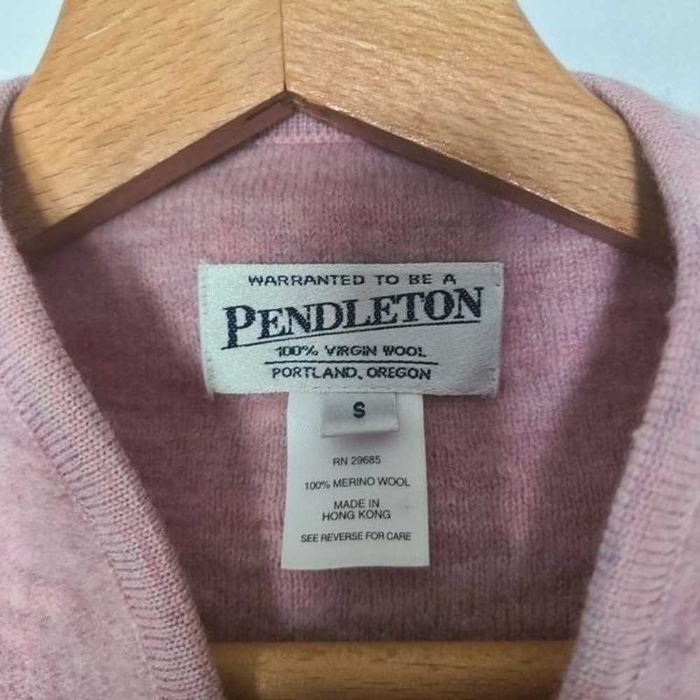 Pendleton Vintage Wool Dusty Pink Embroidered Zip… - image 5