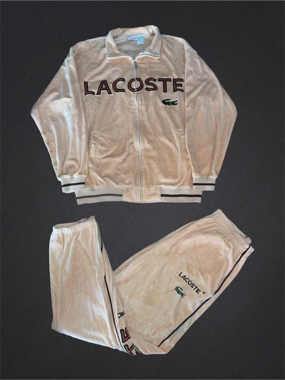 Lacoste Vintage Lacoste Velour Track Suit - image 1