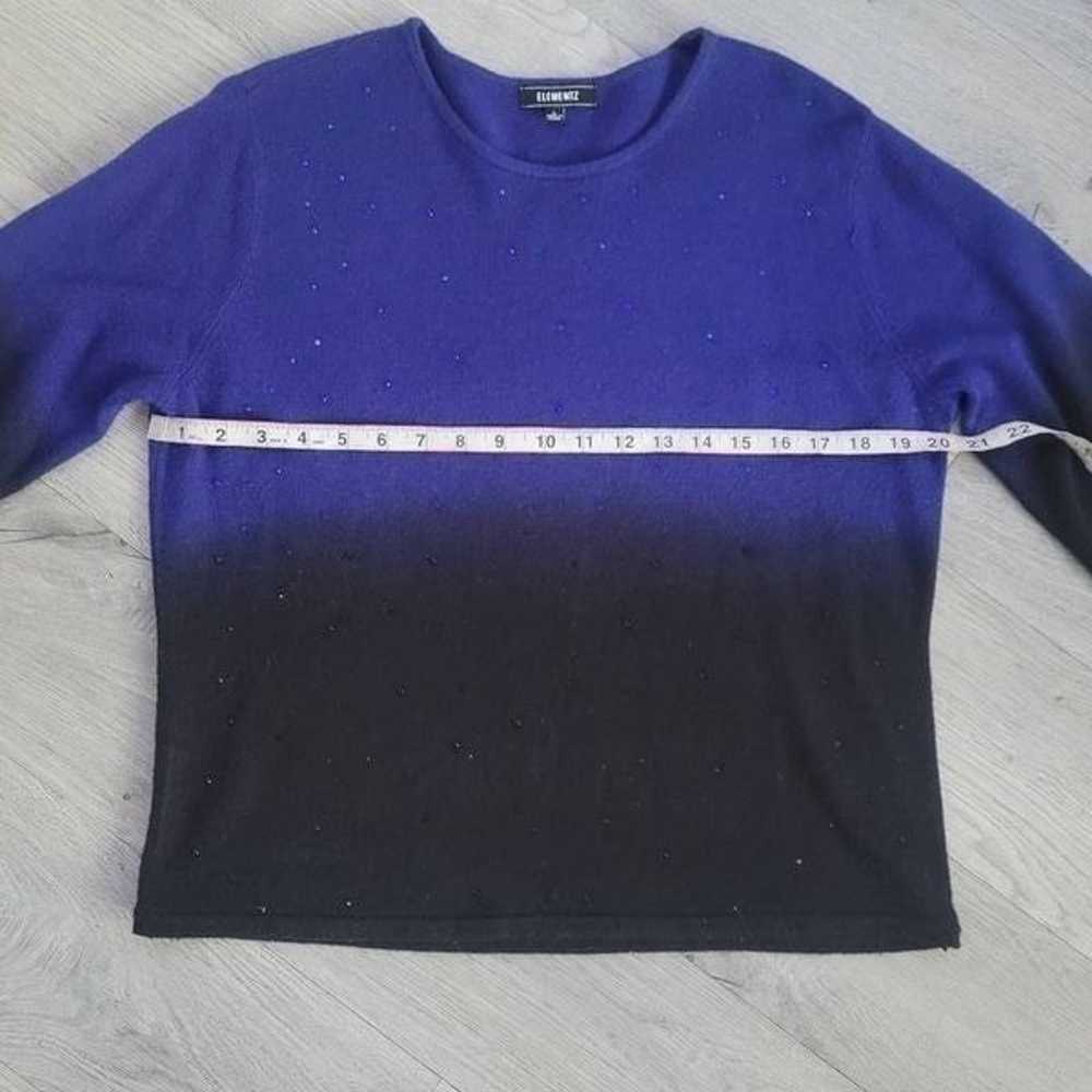 Black and blue bedazzled vintage y2k sweater larg… - image 7