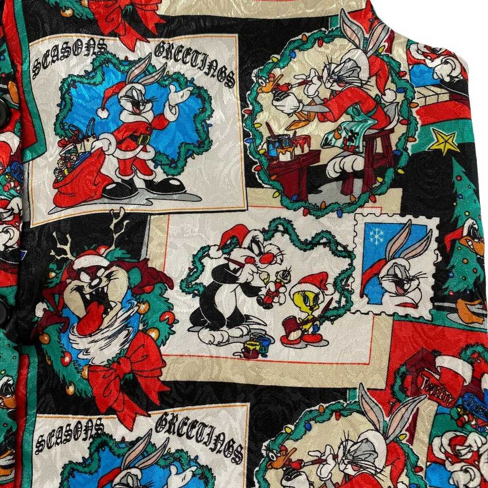 LOONEY TUNES Vintage 1994 Christmas Holiday Vest … - image 4