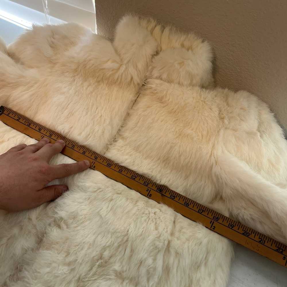 Princess Caravelle Women White Rabbit Fur Coat Sz… - image 6