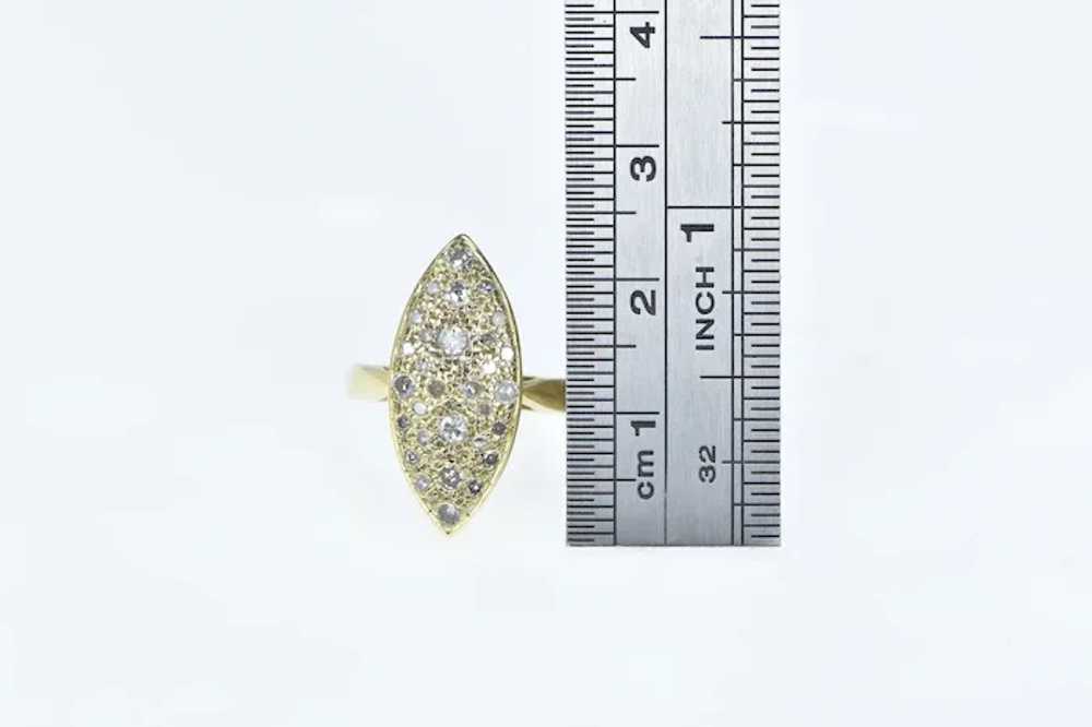 18K 0.43 Ctw Marquise Diamond Navette Cluster Rin… - image 4