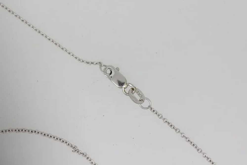 14k White Gold Round Diamond Pendant Necklace - 1… - image 3