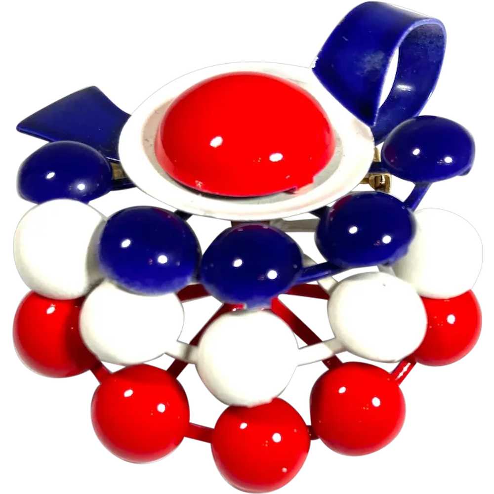 Patriotic Americana Red White Blue Dimensional En… - image 1