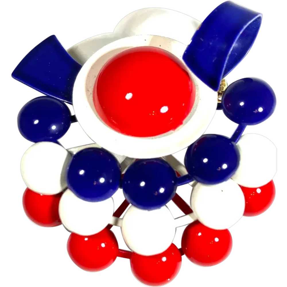 Patriotic Americana Red White Blue Dimensional En… - image 3