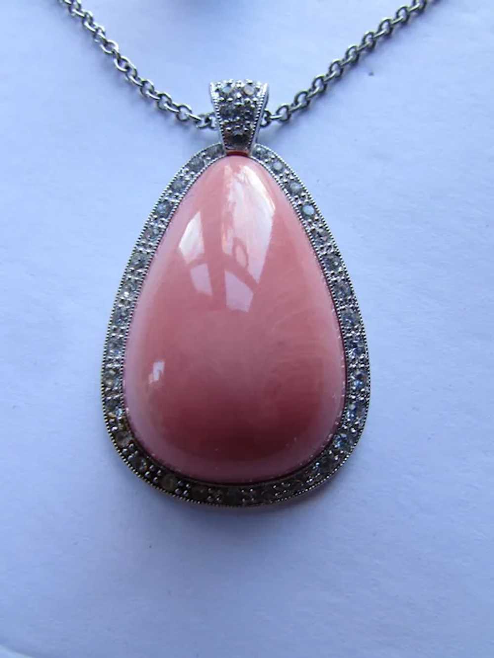 SALE Avon Pale Fire Pendant Necklace & Ring Origi… - image 4