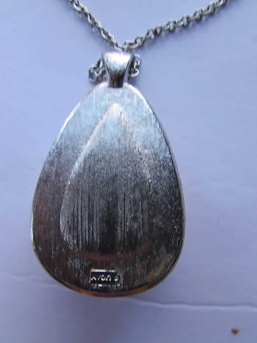 SALE Avon Pale Fire Pendant Necklace & Ring Origi… - image 7