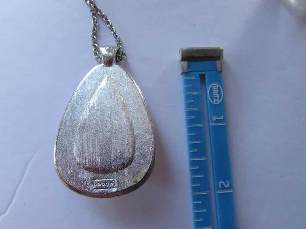 SALE Avon Pale Fire Pendant Necklace & Ring Origi… - image 8