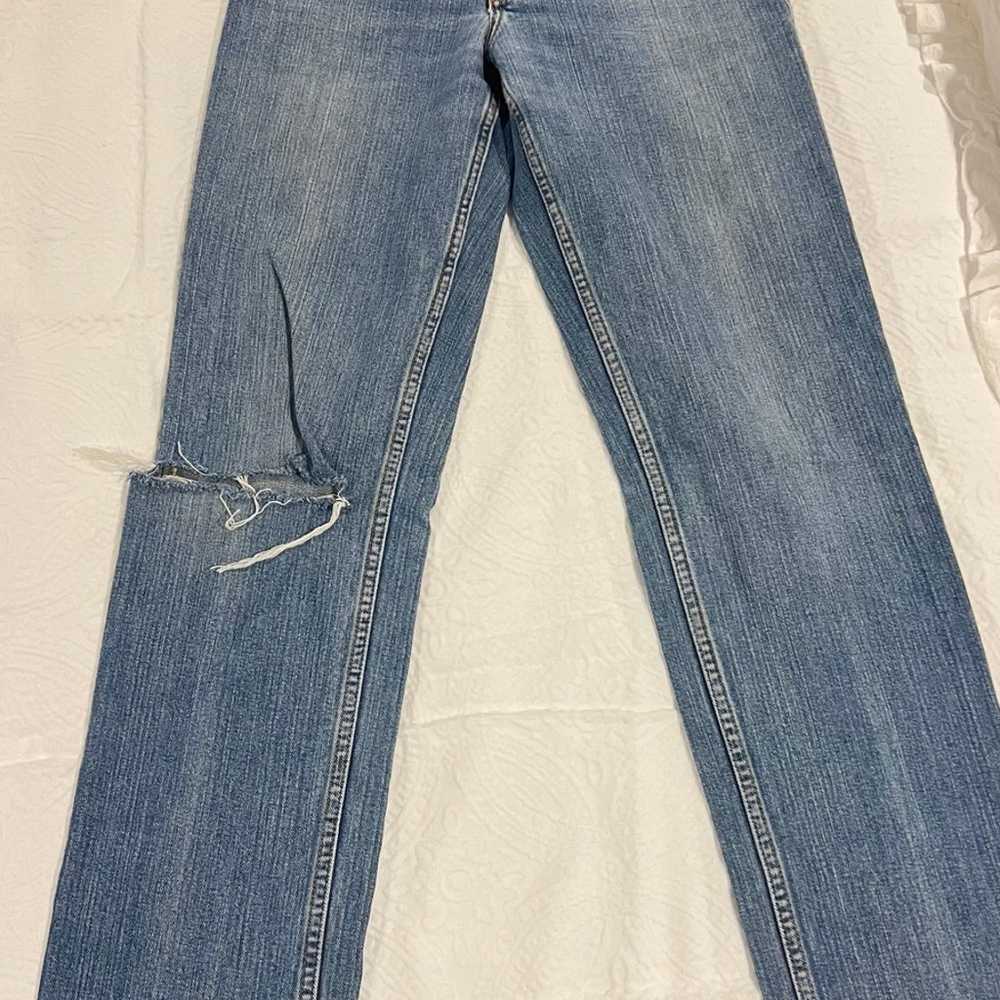Vintage low rise Cruel Girl jeans 5long light blu… - image 2