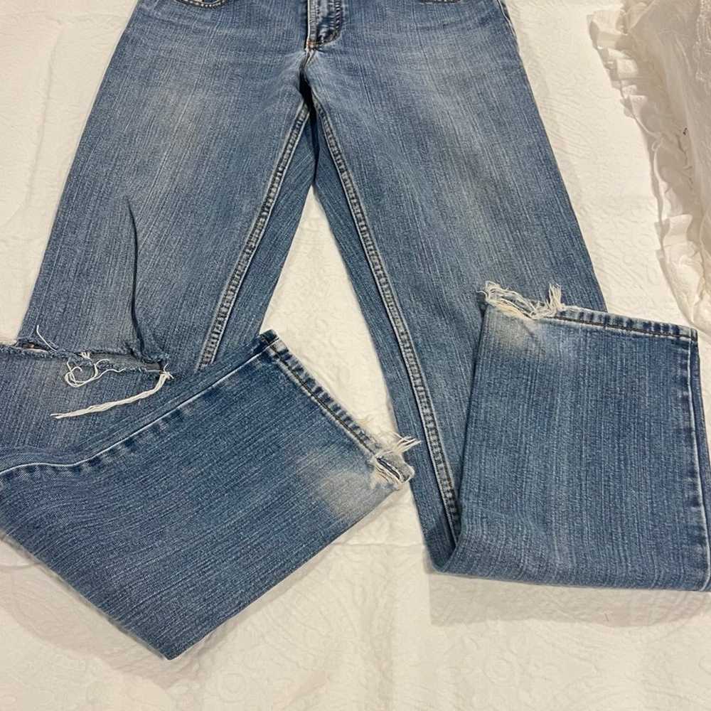 Vintage low rise Cruel Girl jeans 5long light blu… - image 3