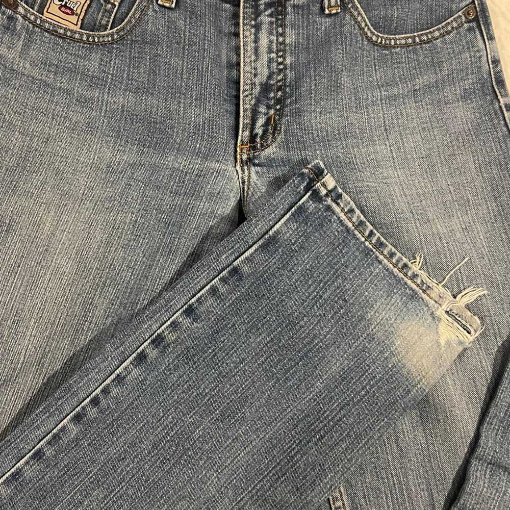 Vintage low rise Cruel Girl jeans 5long light blu… - image 7