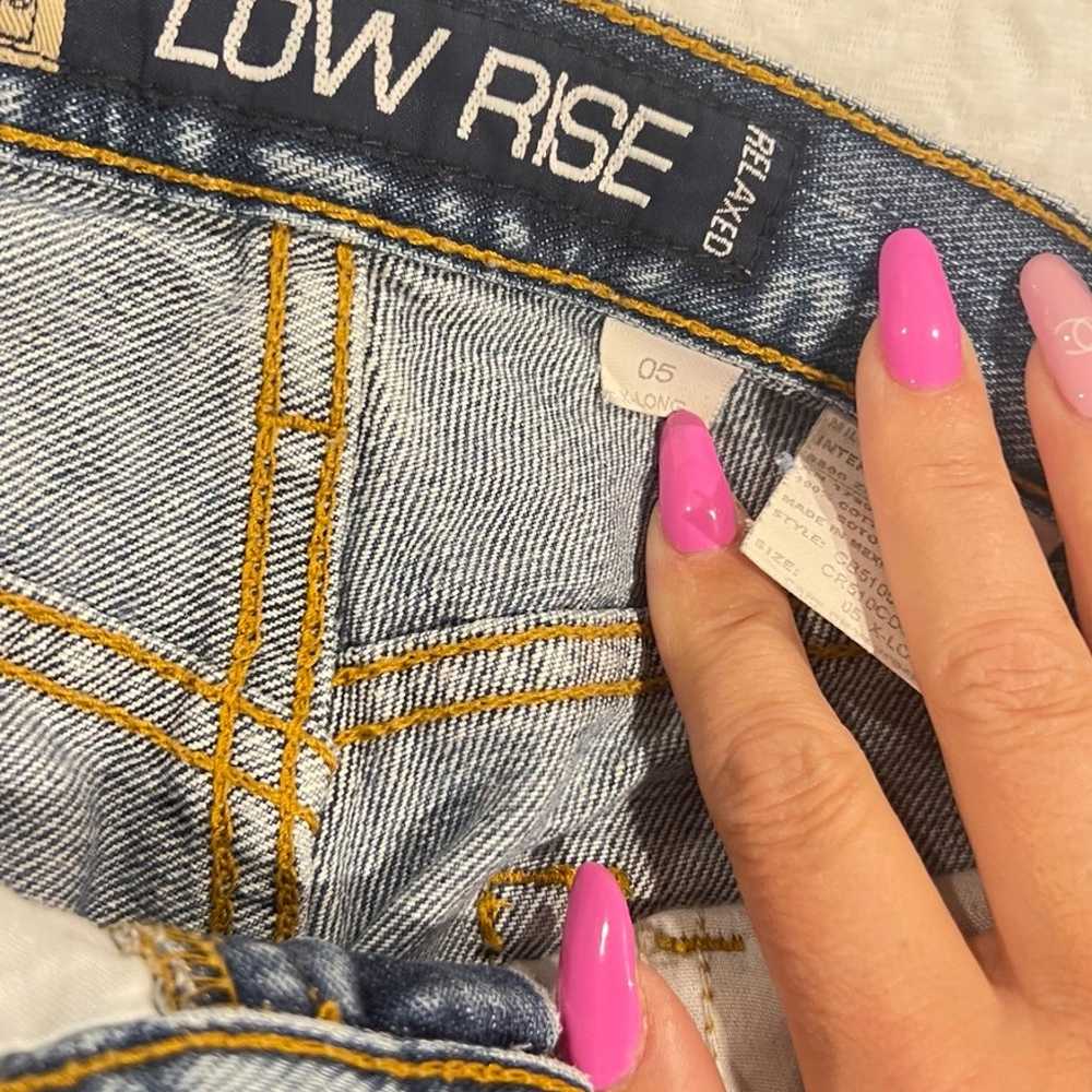 Vintage low rise Cruel Girl jeans 5long light blu… - image 9