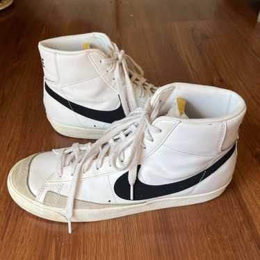 Nike Blazer Mid '77 Vintage White Lace-Up Sneakers - image 1