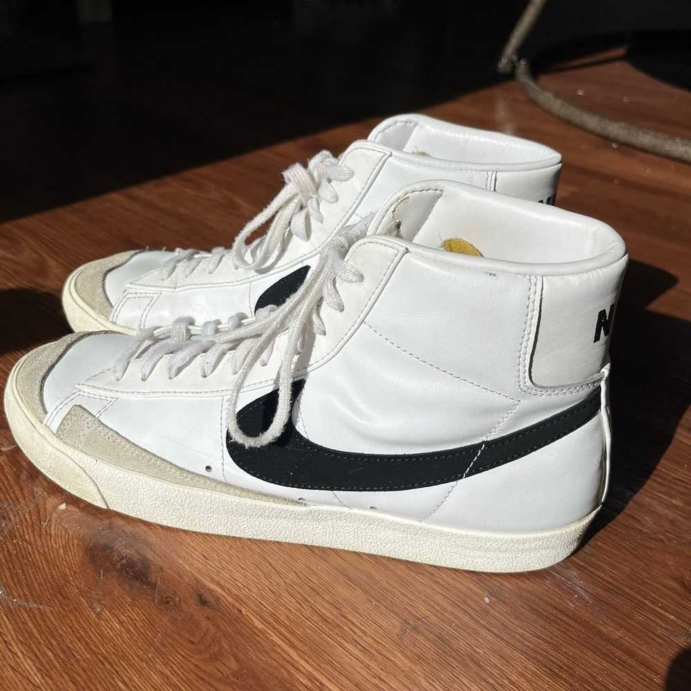 Nike Blazer Mid '77 Vintage White Lace-Up Sneakers - image 3