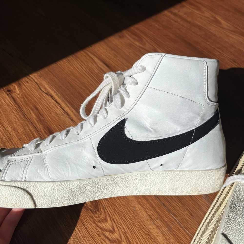 Nike Blazer Mid '77 Vintage White Lace-Up Sneakers - image 8