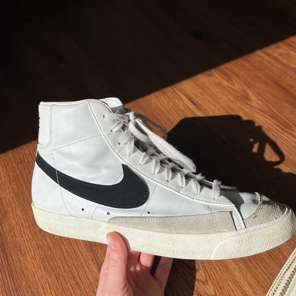 Nike Blazer Mid '77 Vintage White Lace-Up Sneakers - image 9