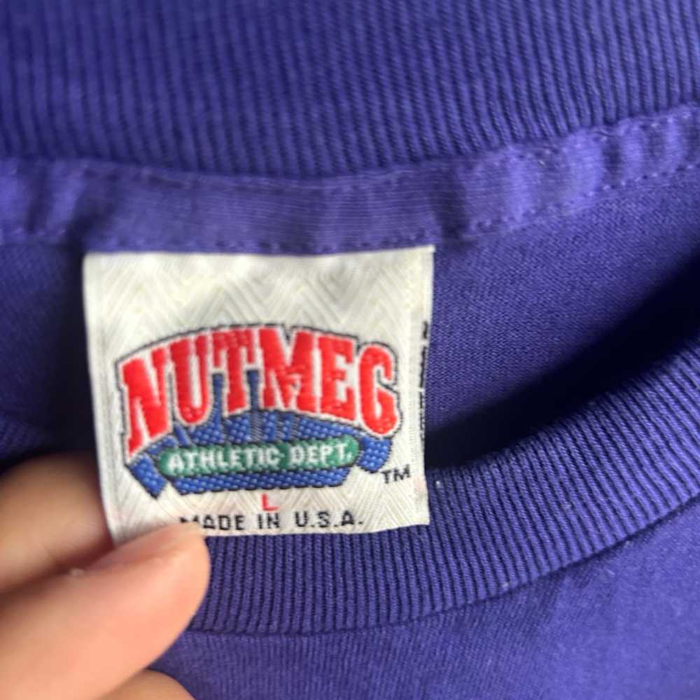 Vintage Large Single Stitch Nutmeg Lakers Purple … - image 4