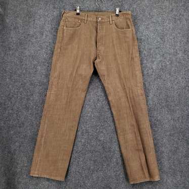 Levi's Levis 501 Jeans Mens 36x32 Brown White Oak… - image 1