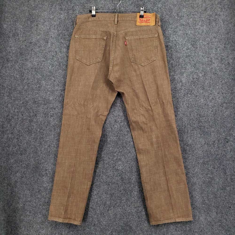 Levi's Levis 501 Jeans Mens 36x32 Brown White Oak… - image 2