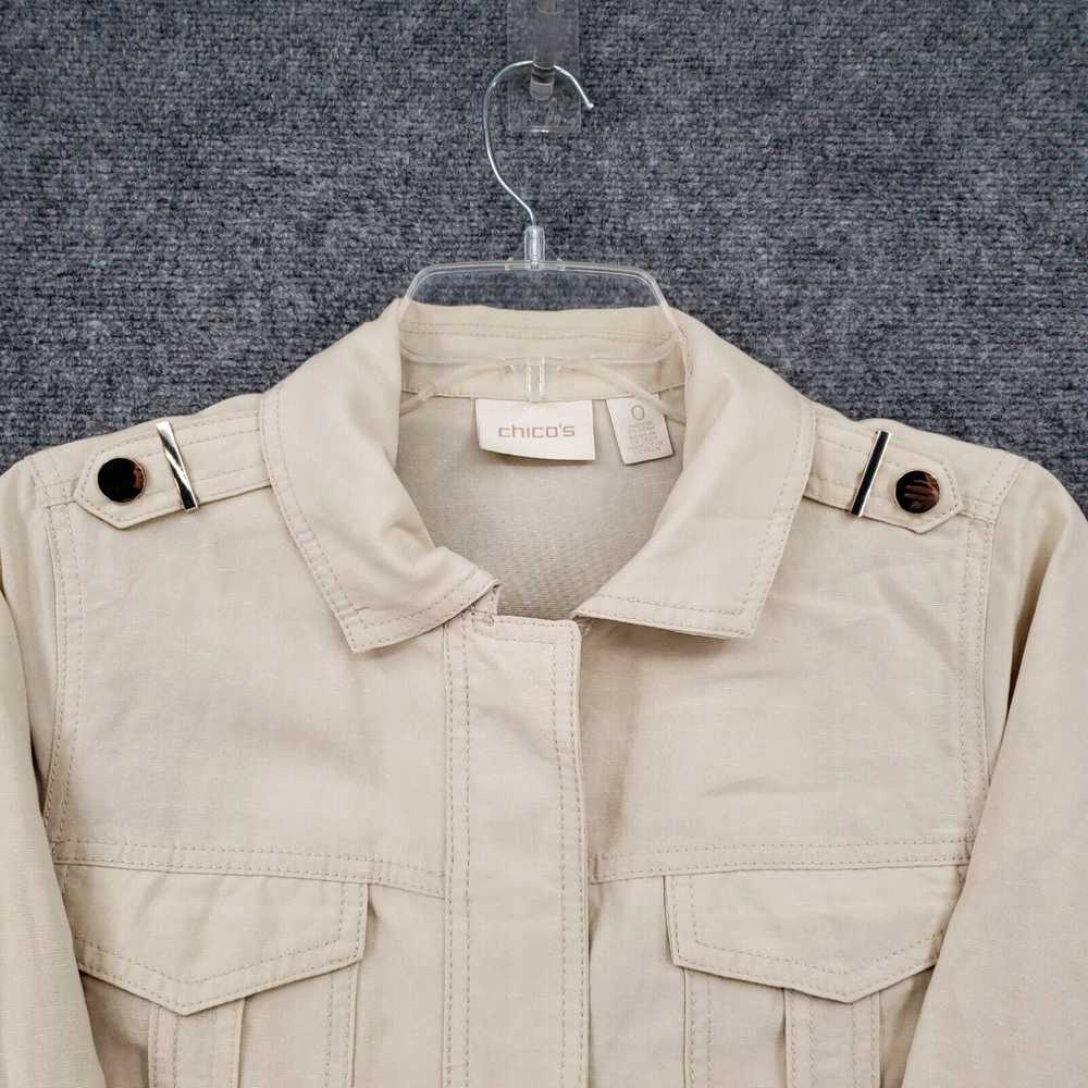 Vintage Chicos Jacket Womens 0 US S Small Beige L… - image 3