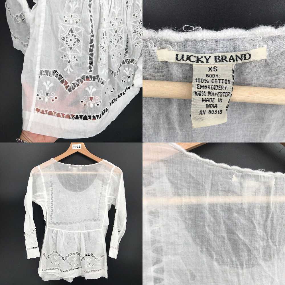 Lucky Brand Lucky Brand sheer eyelet cottagecore … - image 4