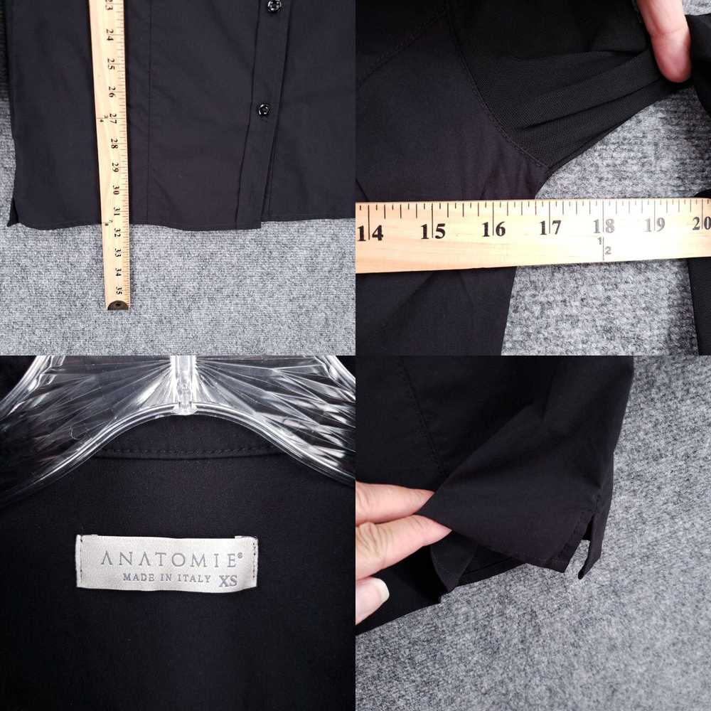 Vintage Anatomie Shirt Dress Womens XS Black Mini… - image 4