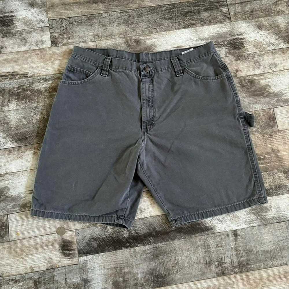 Vintage Y2K Grey Wrangler Carpenter Jorts Shorts … - image 2