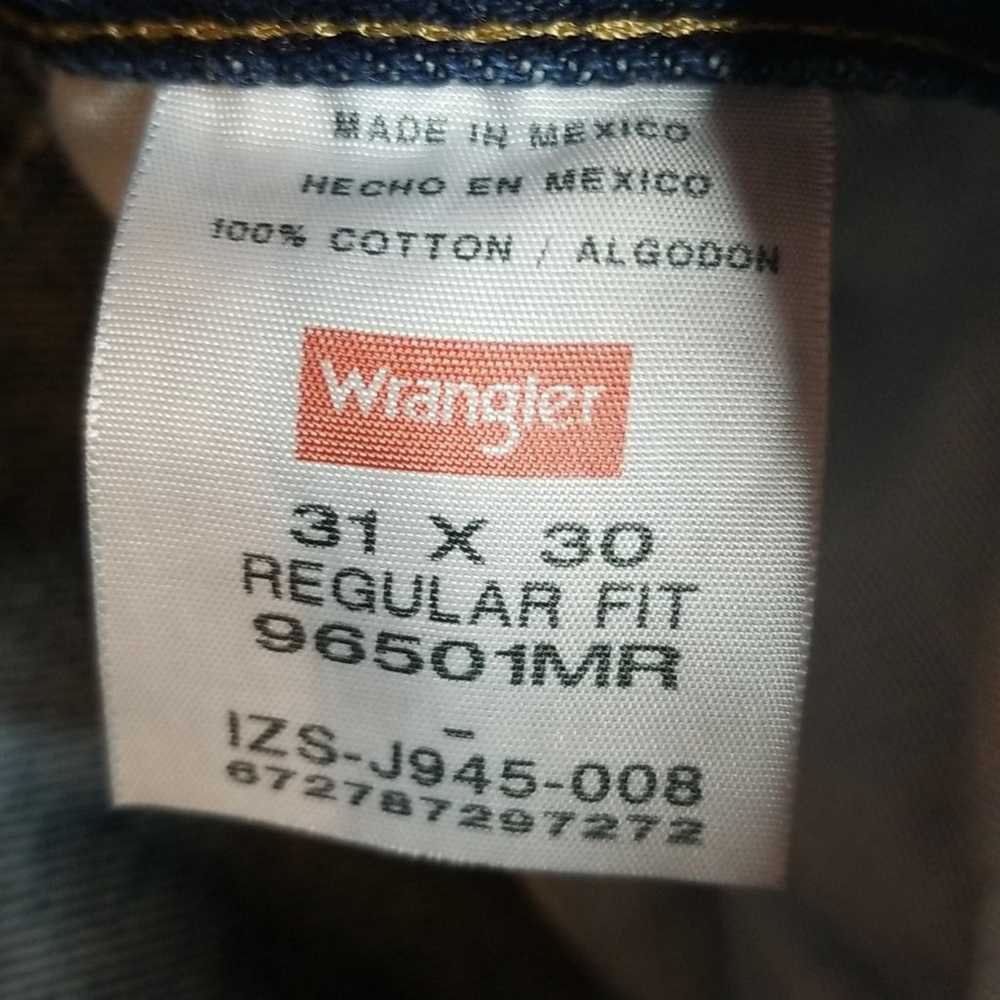 Wrangler Jeans mens 31X30 regular fit blue 96501mr - image 6