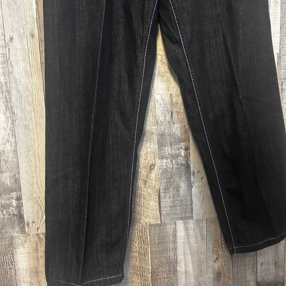 Vintage Y2K Baggy Denim Jeans Purple Crazy Embroi… - image 11