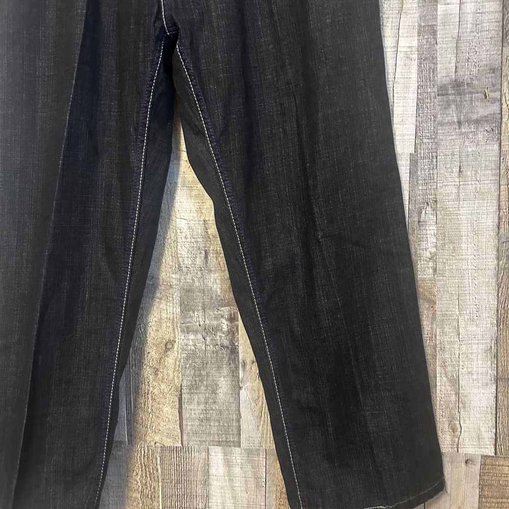 Vintage Y2K Baggy Denim Jeans Purple Crazy Embroi… - image 12