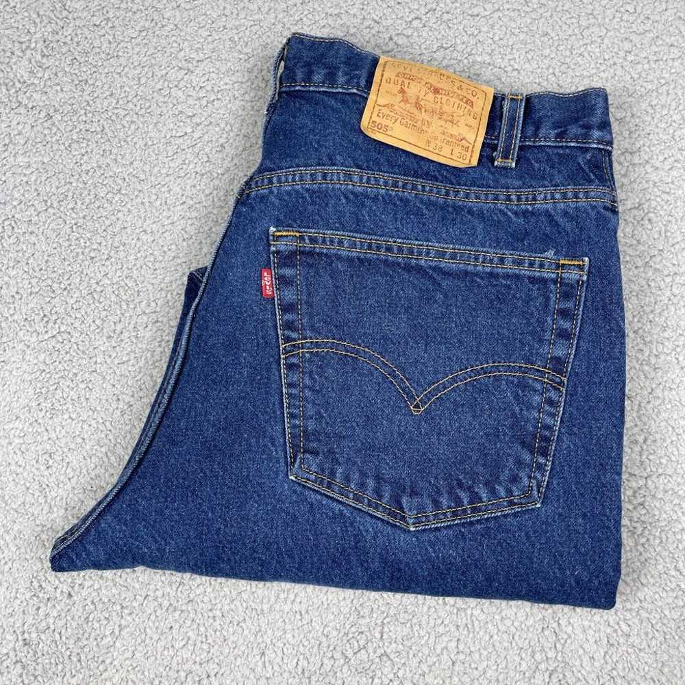 Vintage Levis 505 Jeans Mens 35x30 Blue USA Made … - image 1