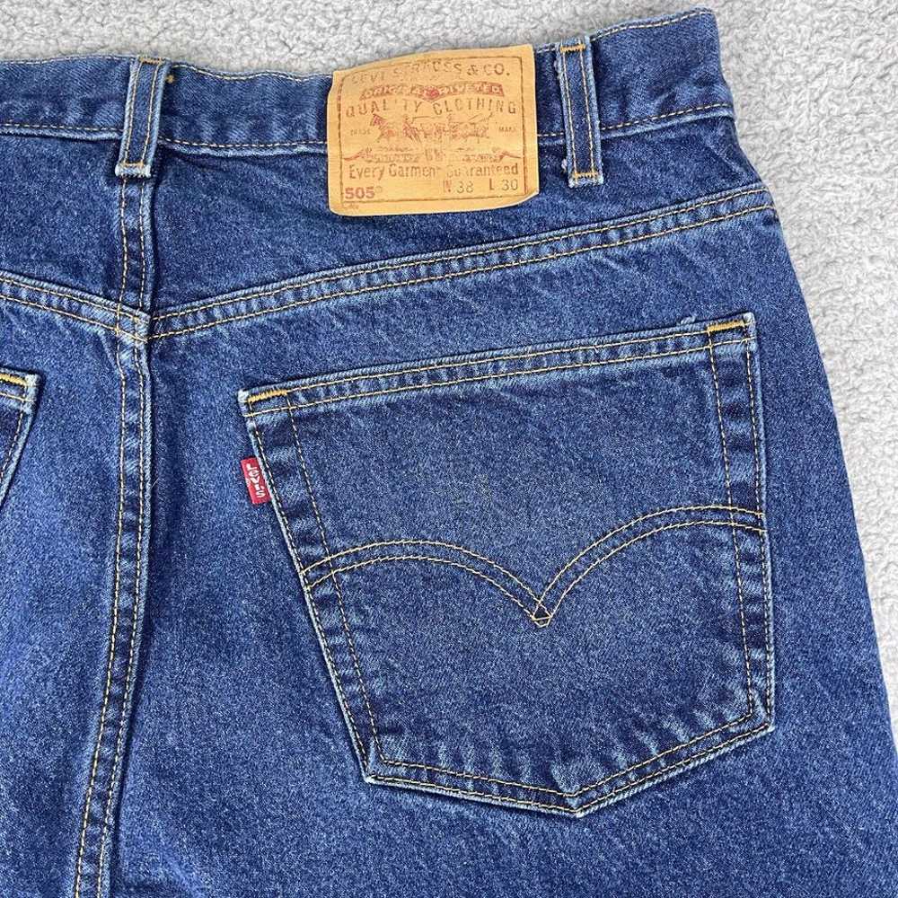 Vintage Levis 505 Jeans Mens 35x30 Blue USA Made … - image 6