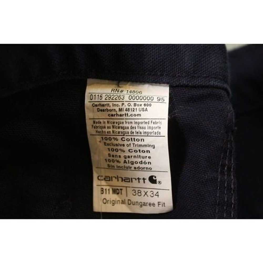 Vintage Carhartt Jeans Relaxed Fit Size 38x34 Nav… - image 5